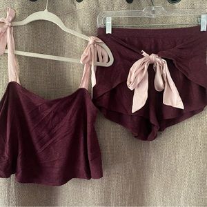 Urban Outfitters Maroon Set